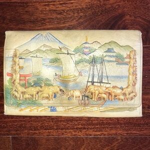 Vintage 1930’s Kidskin Clutch with Elephant Motif